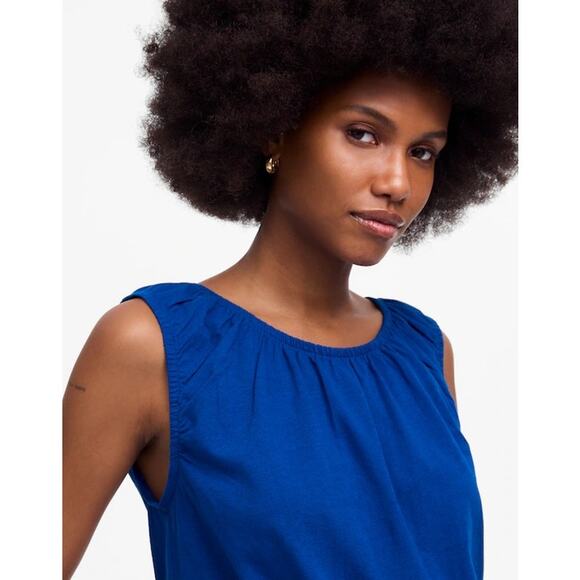 NWT Madewell Bubble Tee in Brilliant Sapphire Size XL - Picture 4 of 8